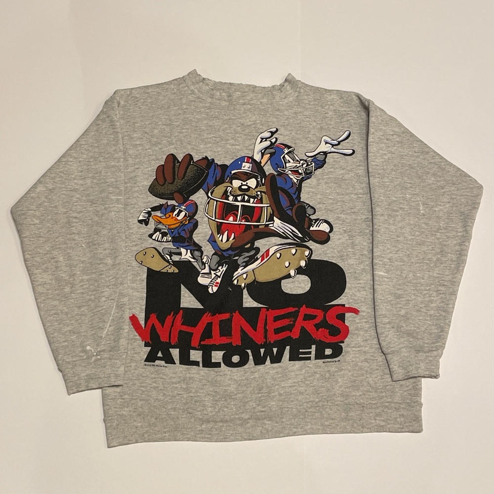 VINTAGE LOONEY TUNES FOOTBALL DISTRESSED SWEATSHIRT (MEDIUM)